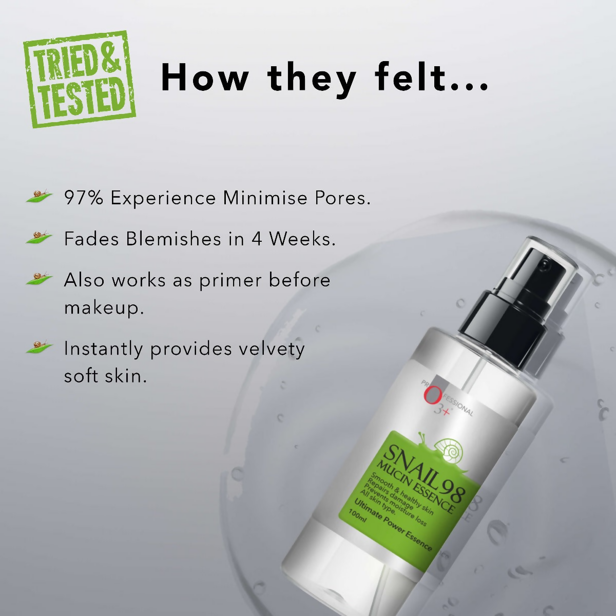 Professional O3+ Snail 98 Mucin Essence | Grocsy