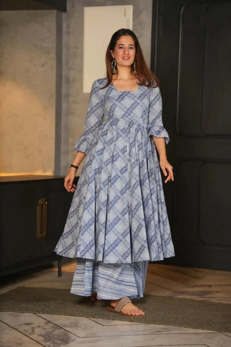 Aayaa Designer Printed Cotton Silk Suit - Multi Color | Grocsy