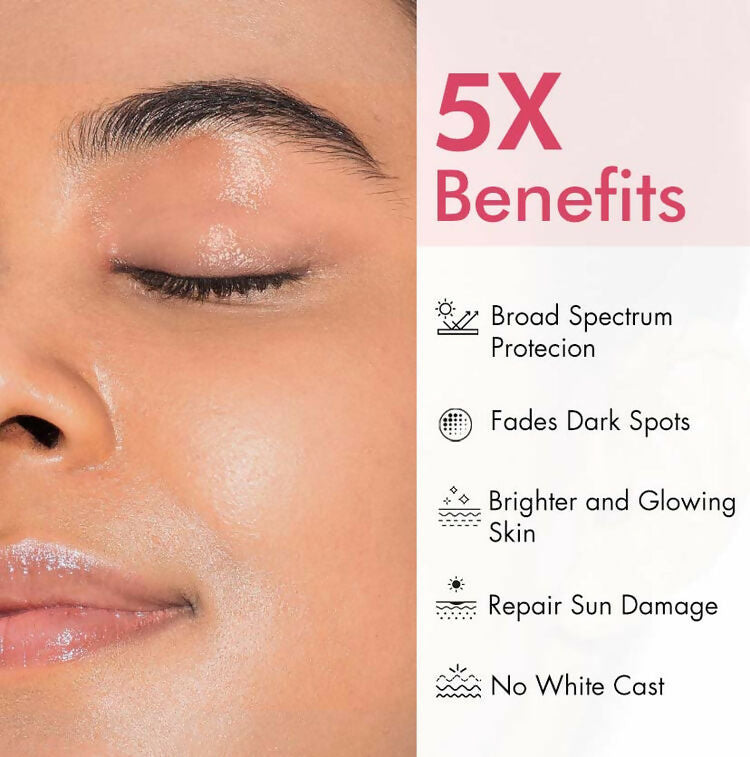 mCaffeine Clear Glow 1% Kojic Acid, Alpha Arbutin Daily Brightening Sunscreen | Grocsy
