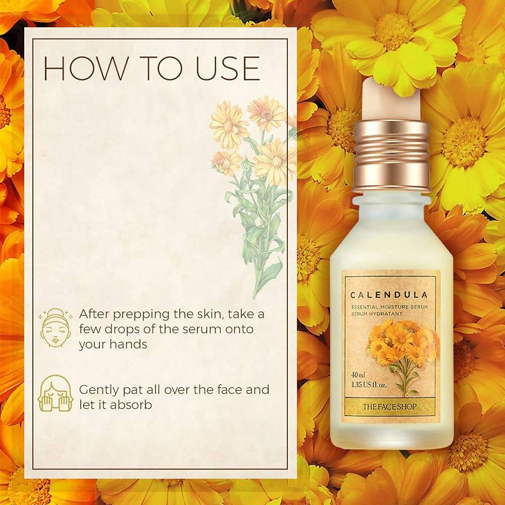 The Face Shop Calendula Essential Moisture Serum - Korean Skincare | Grocsy