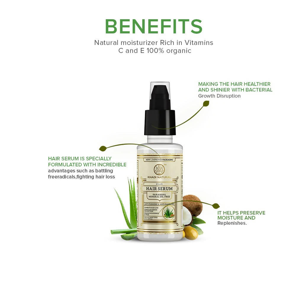 Khadi Natural Hair Serum (Paraben & Mineral Oil Free) | Grocsy
