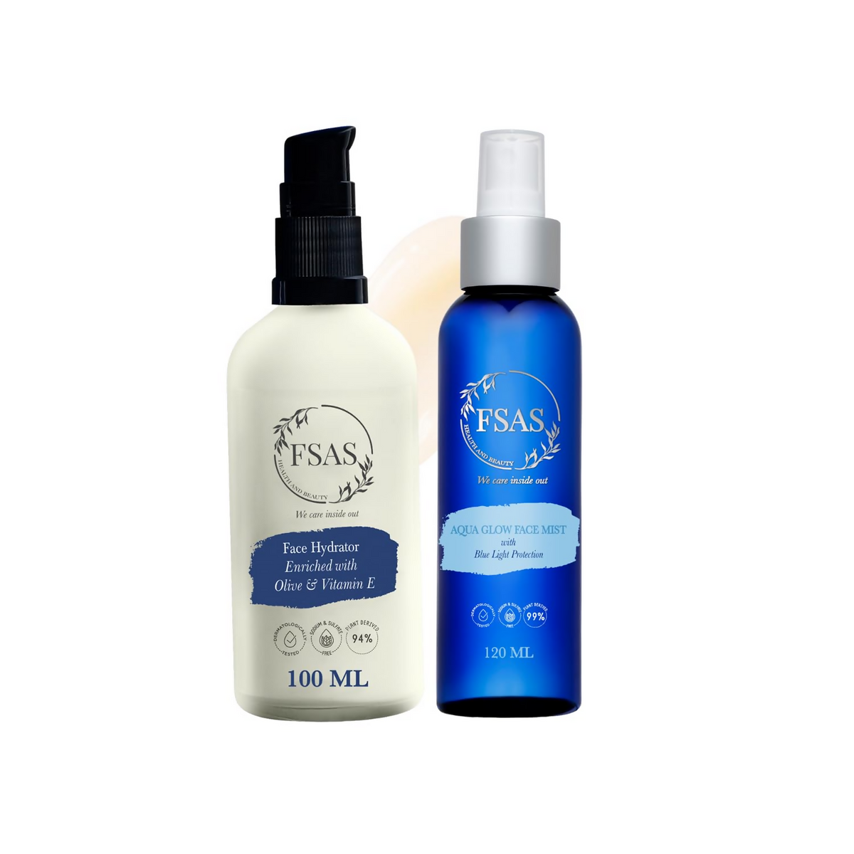 FSAS Health and Beauty Face Combo of Face Hydrator + Aqua Face Mist with Blue Light | Grocsy
