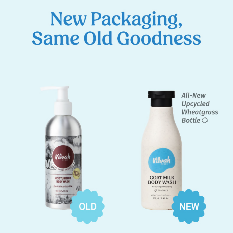 Vilvah Store Goat Milk Body Wash For Deep Cleansing | Grocsy