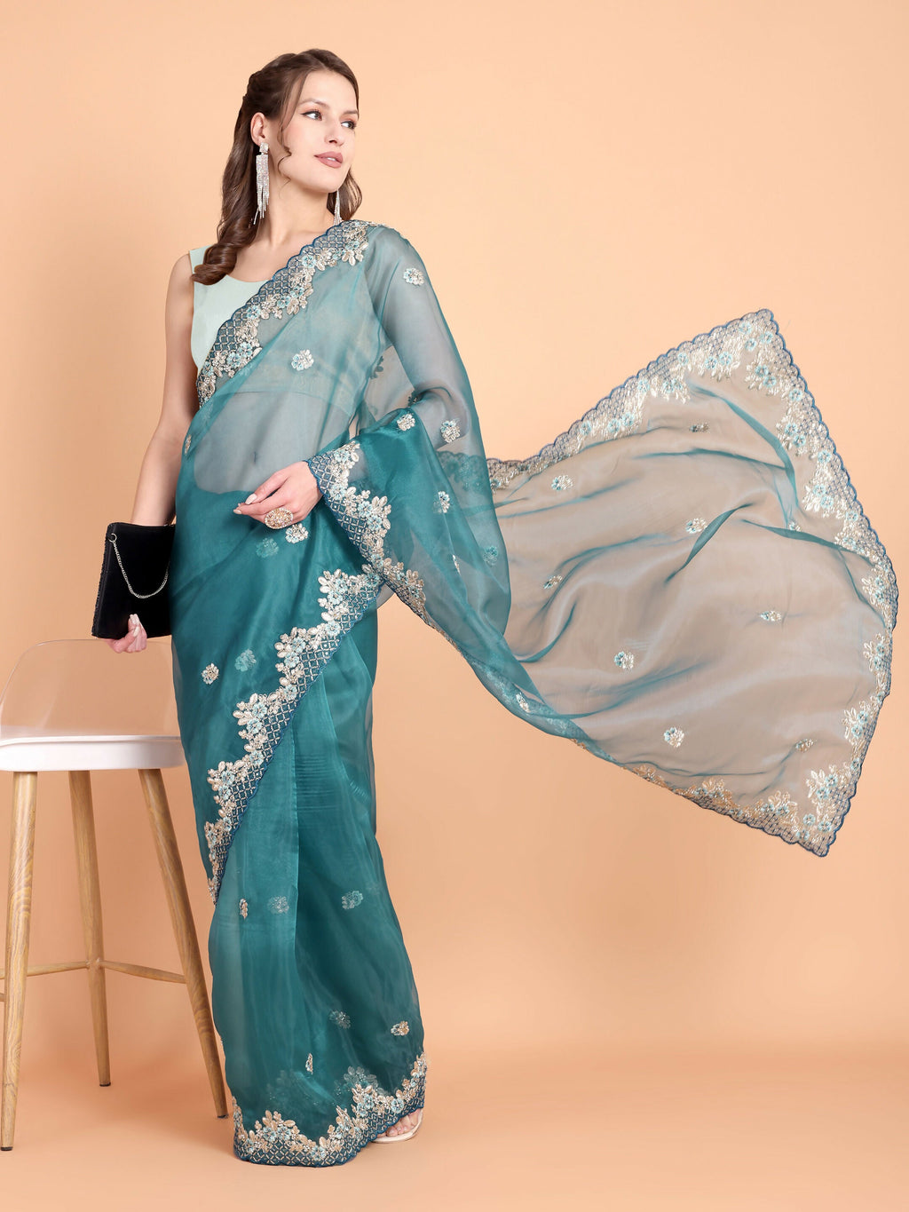 Vamsee Meera Rama Georgette Saree | Grocsy