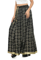 Mominos Fashion Moeza Cotton Black Printed Lehenga (Lancha) | Grocsy