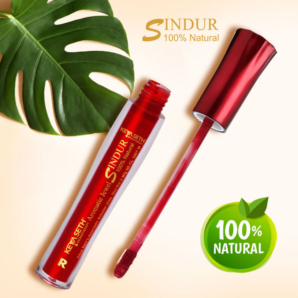 Keya Seth Aromatherapy 100% Natural Liquid Sindoor - Red | Grocsy