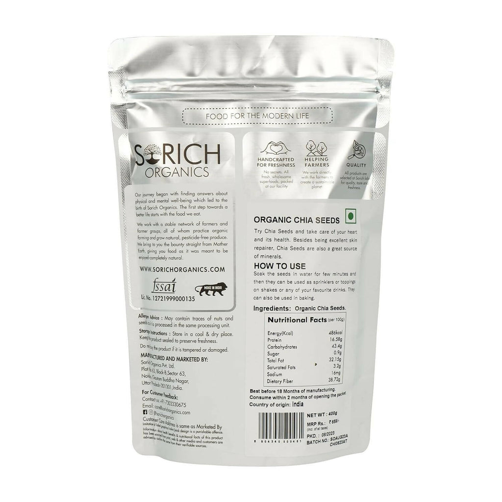 Sorich Organics Raw Chia Seeds | Grocsy