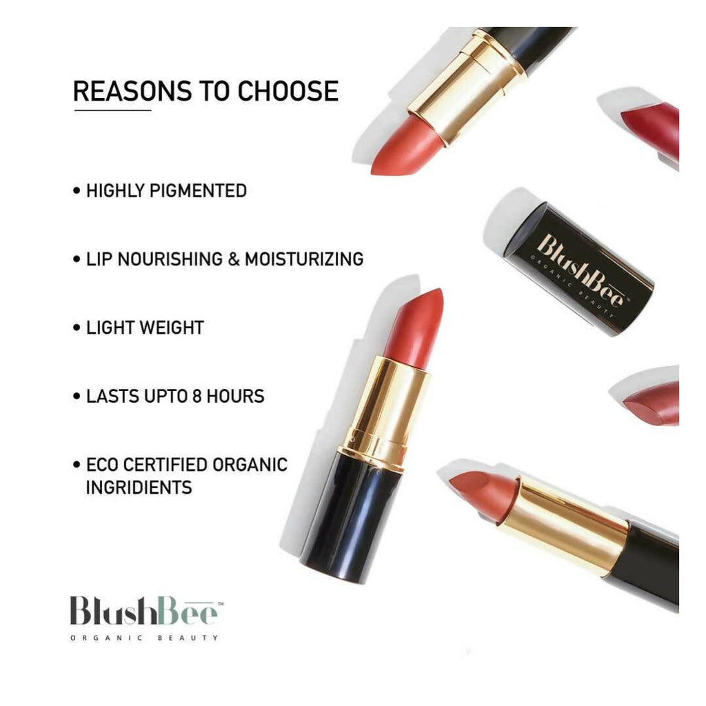 BlushBee Organic Beauty Lip Nourishing Vegan Lipstick - Wine Waltz | Grocsy