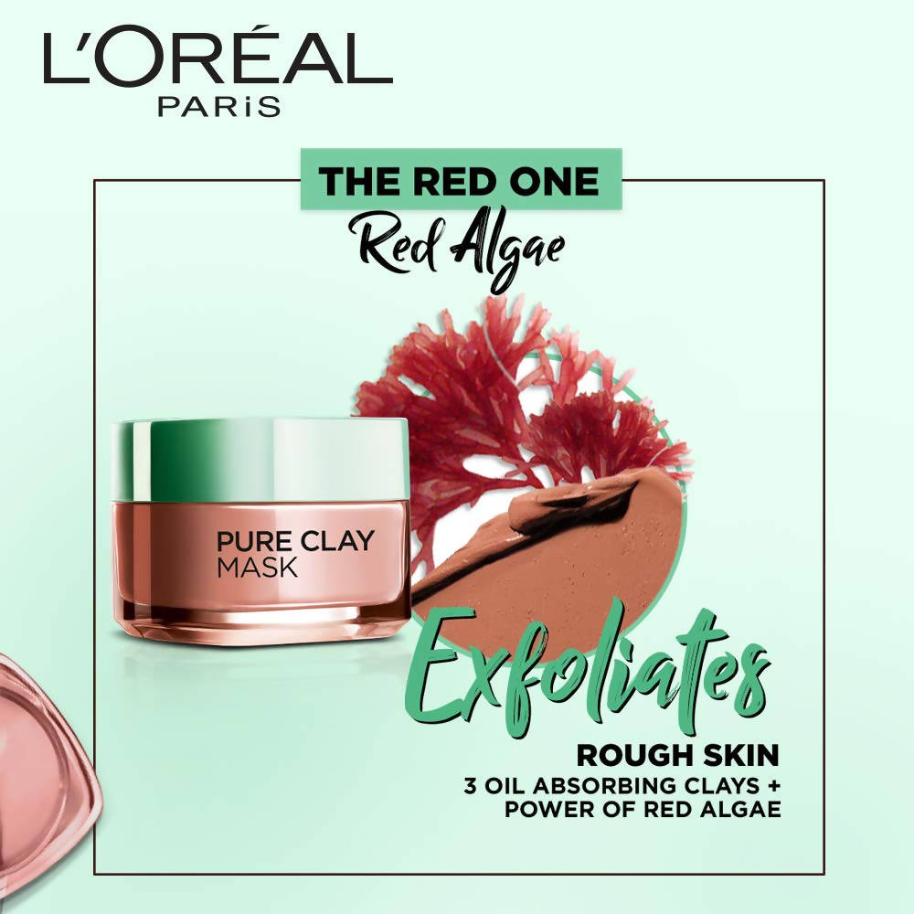 L'Oreal Paris Pure Clay Mask Exfoliate & Refine Pores | Grocsy