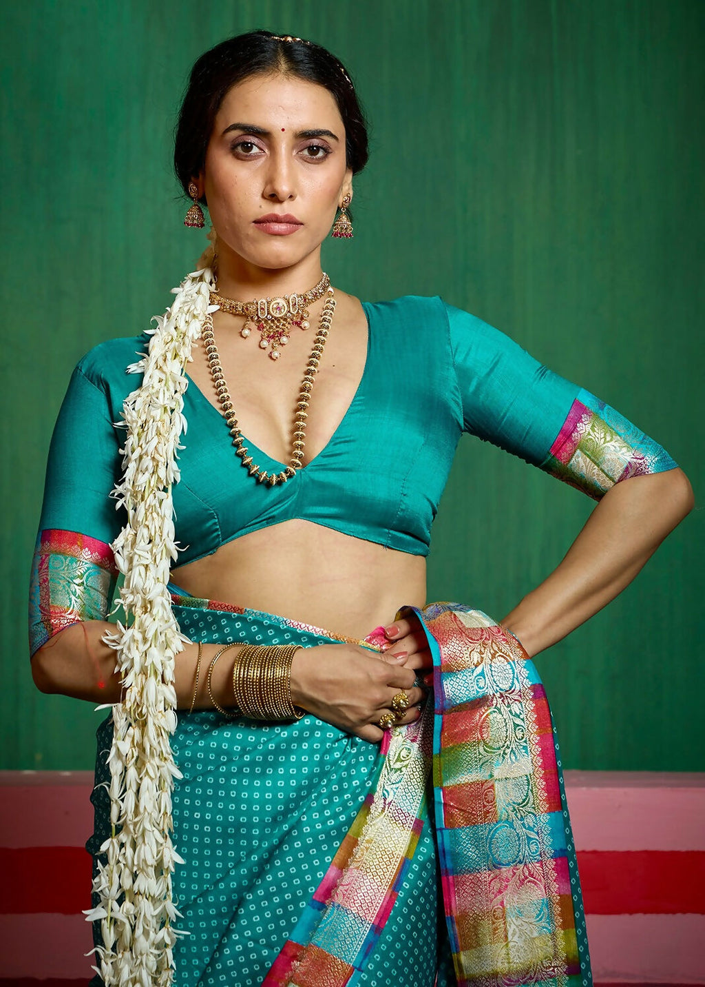 Joban Fashion Tushar Silk Green Colored With Zari Border And Designer Pallu Saree | Grocsy