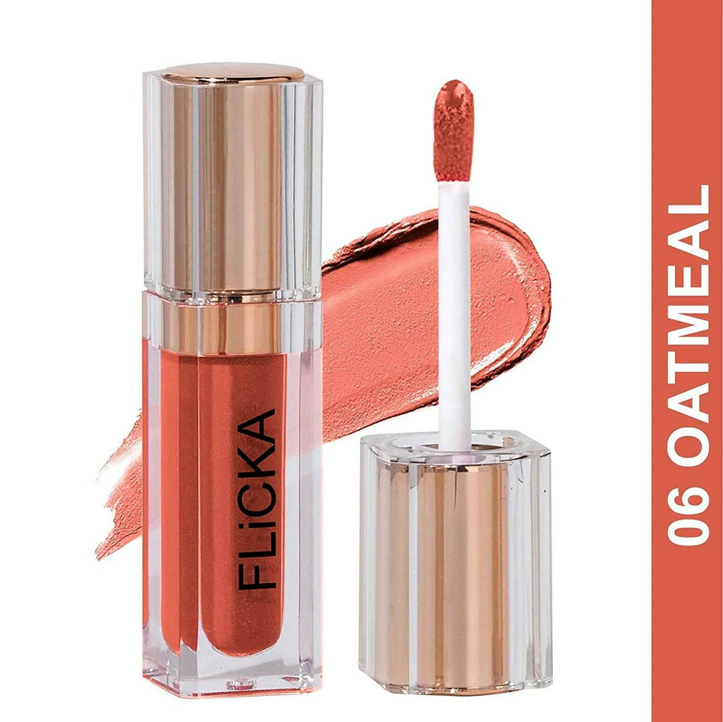 FLiCKA R U Ready Matte Finish liquid Lipstick Shade 06 Oat Meal | Grocsy
