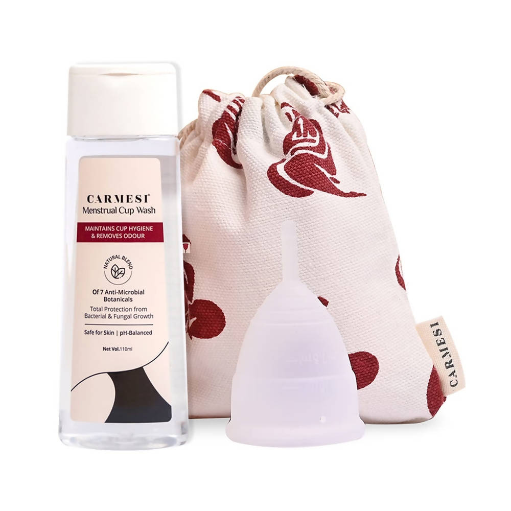 Carmesi Menstrual Cup (L) & Wash Combo | Grocsy