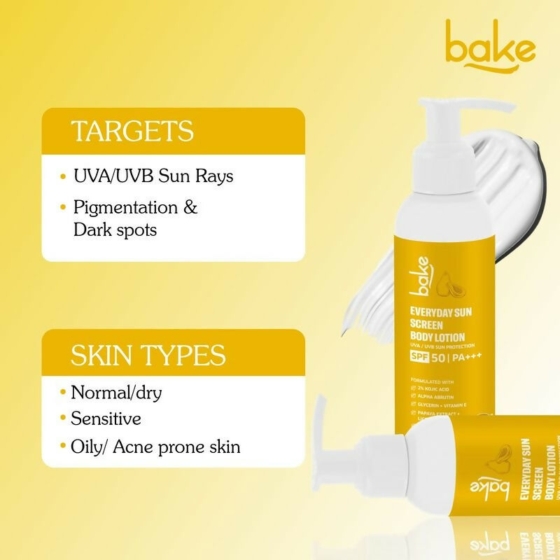 Bake Everyday Sunscreen Body Lotion SPF 50 PA+++ | Grocsy