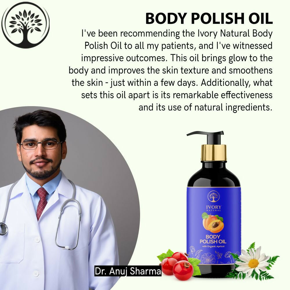 Ivory Natural Body Polish Oil For Exfoliate, Hydrate, & Renew For Radiant Results | Grocsy