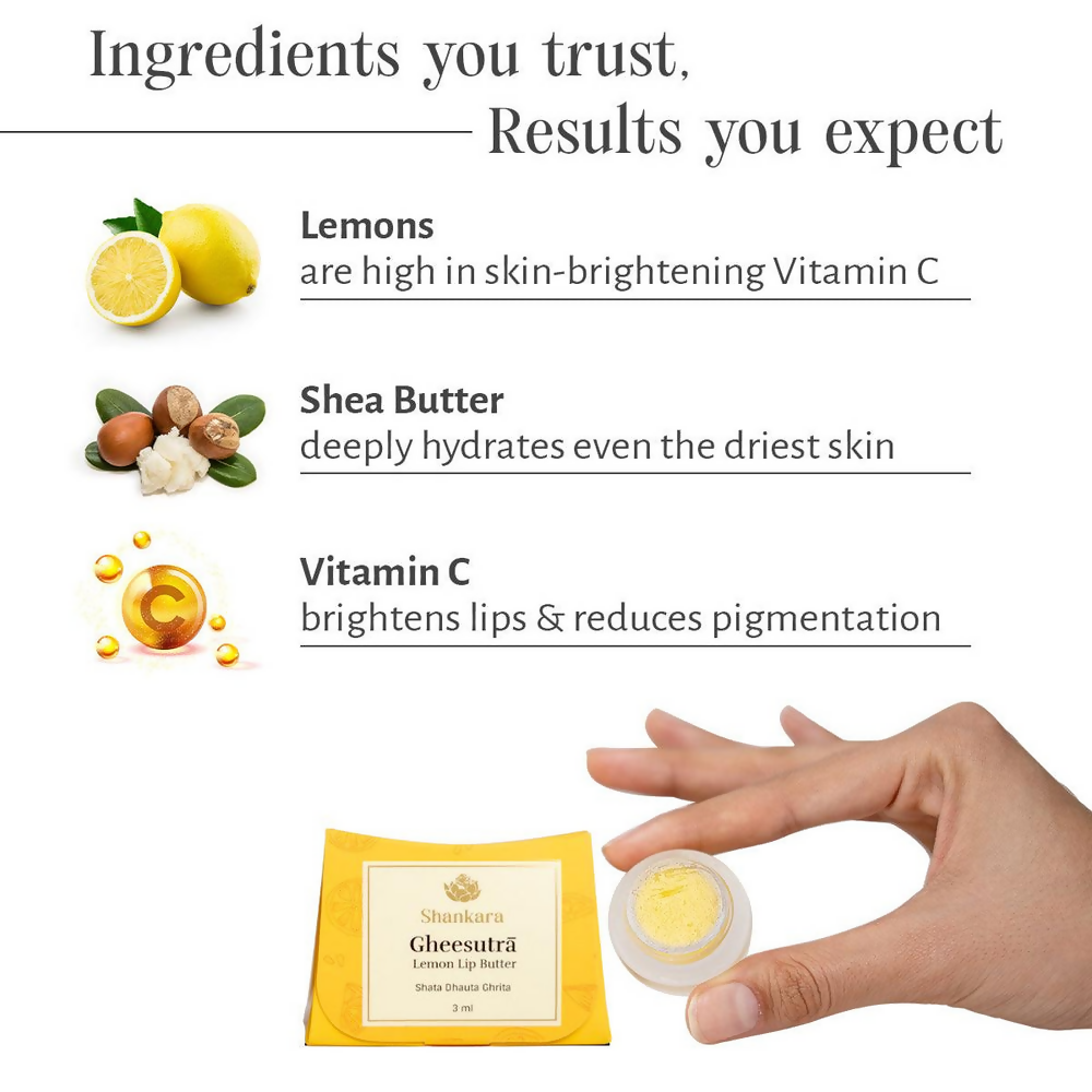 Shankara by Sri Sri Tattva Gheesutra Lemon Lip Butter | Grocsy