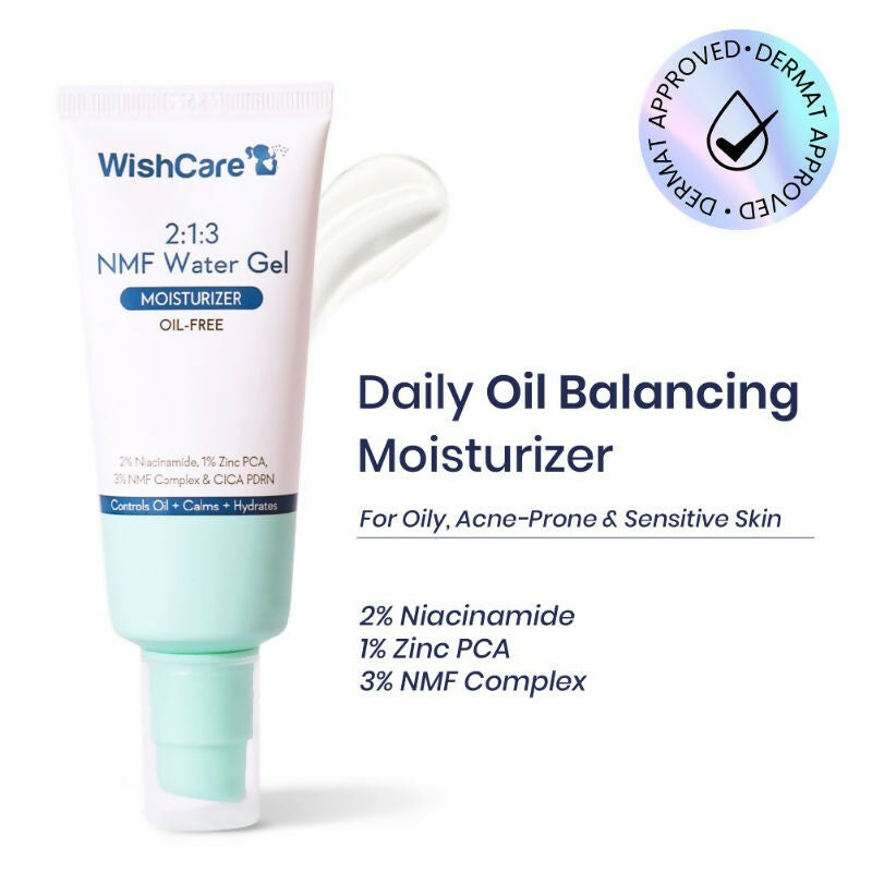 Wishcare 2:1:3 NMF Water Gel Moisturizer for Oily & Sensitive Skin, Oil-Free | Grocsy