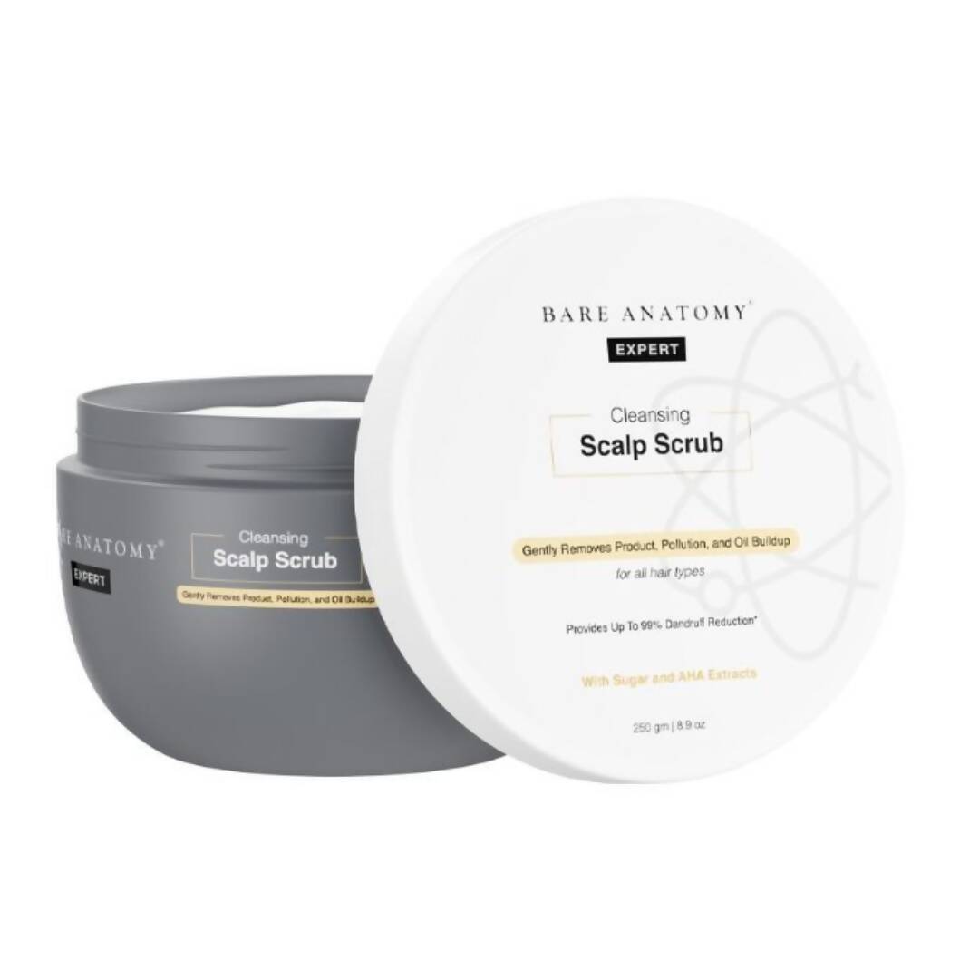 Bare Anatomy Expert Cleansing Scalp Scrub with Sugar & AHA | Provide Up To 99% Dandruff Reduction | Grocsy