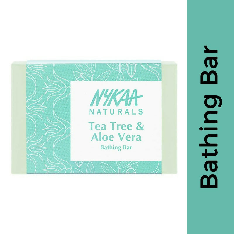 Nykaa Naturals Tea Tree & Aloe Vera Moisturising Bathing Soap | Grocsy