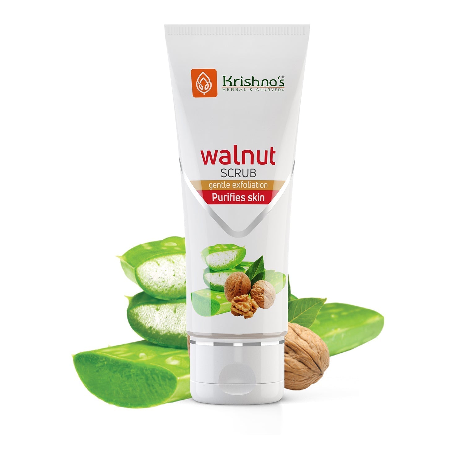 Krishna'S Herbal & Ayurveda Aloevera Walnut Scrub | Grocsy