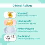 The Derma Co Radiance Combo - 10% Vitamin C Serum & 1% Hyaluronic Sunscreen Gel SPF 50 PA++++ | Grocsy