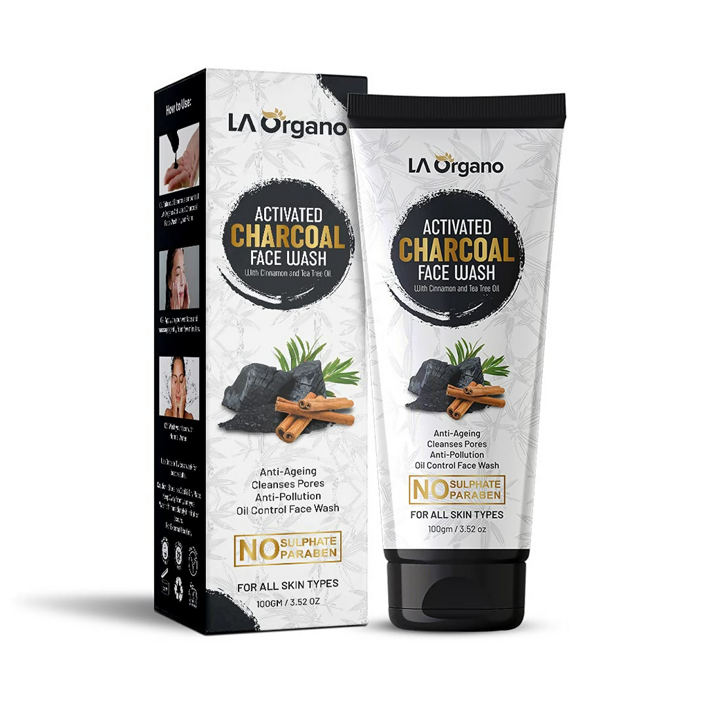LA Organo Activated Charcoal Face Wash | Grocsy
