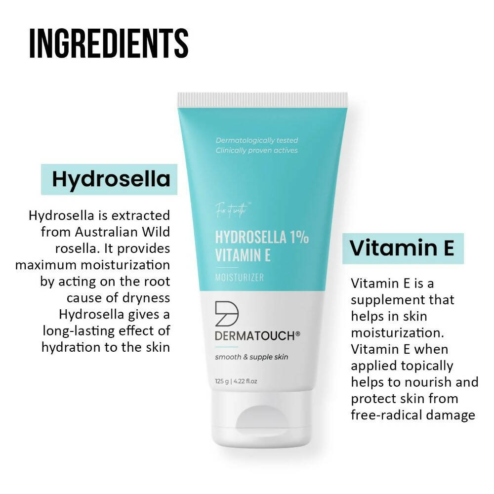 Dermatouch Hydrosella 1% & Vitamin E Moisturizer | Grocsy
