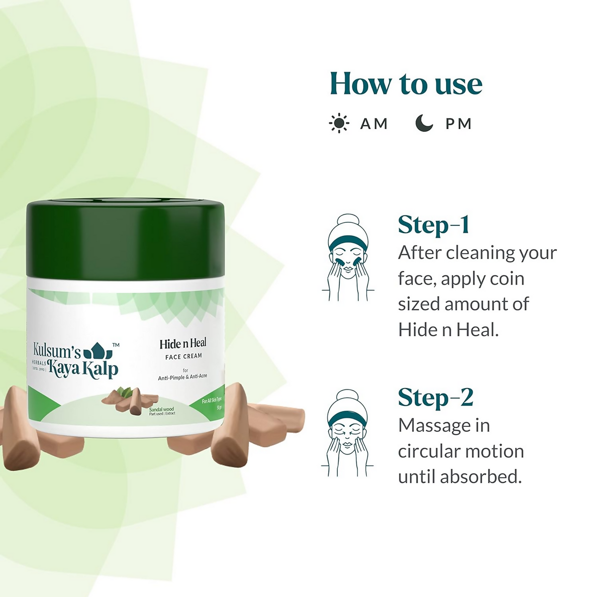 Kulsum's Kaya Kalp Hide N Heal Sandalwood Protective Base Cream | Grocsy