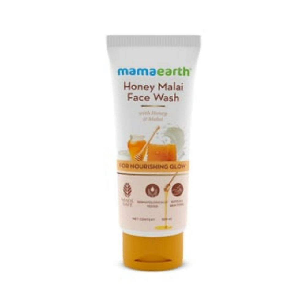 Mamaearth Honey Malai Face Wash For Nourishing Glow | Grocsy