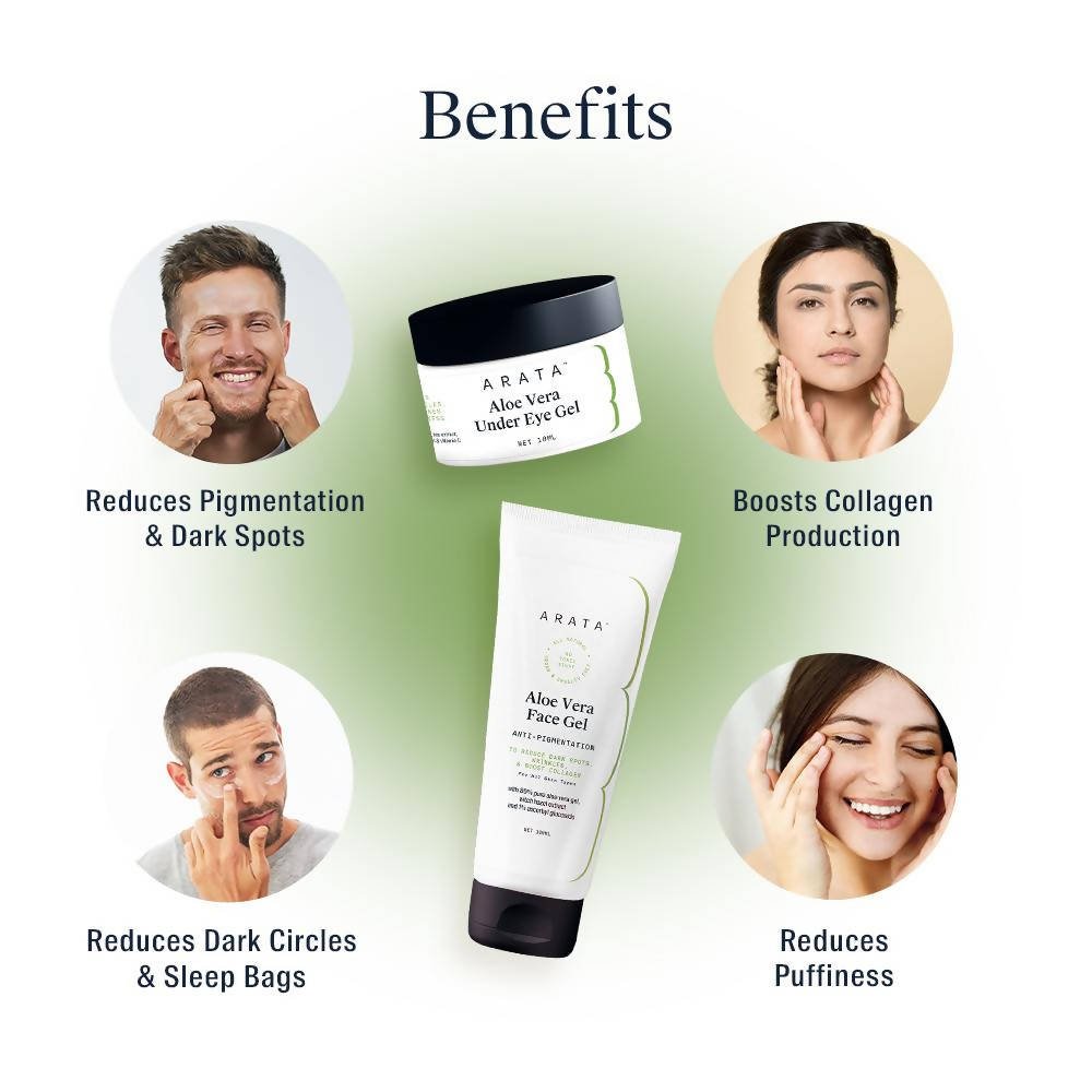 Arata Hydration Boost Aloe Vera Gel Combo | Grocsy