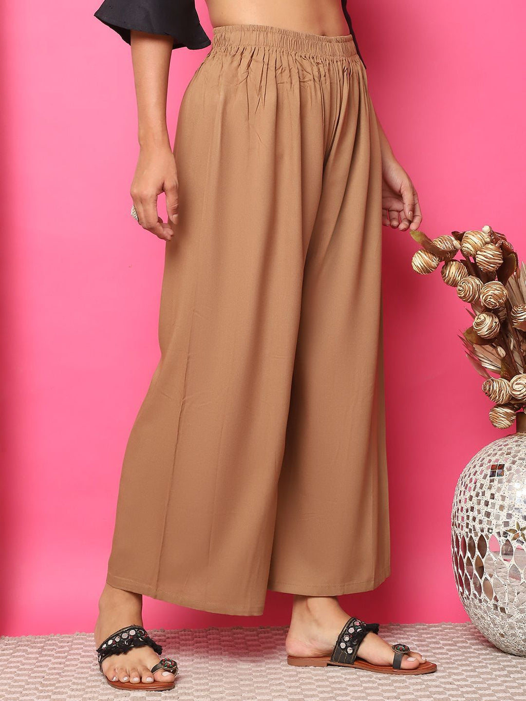 TAG 7 Women Wide Leg Palazzos | Grocsy