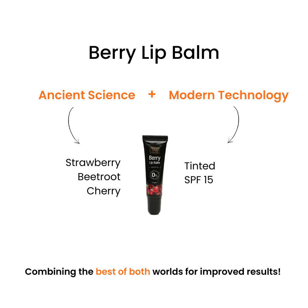 Tru Hair & Skin Berry Lip Balm With SPF 15 | Grocsy