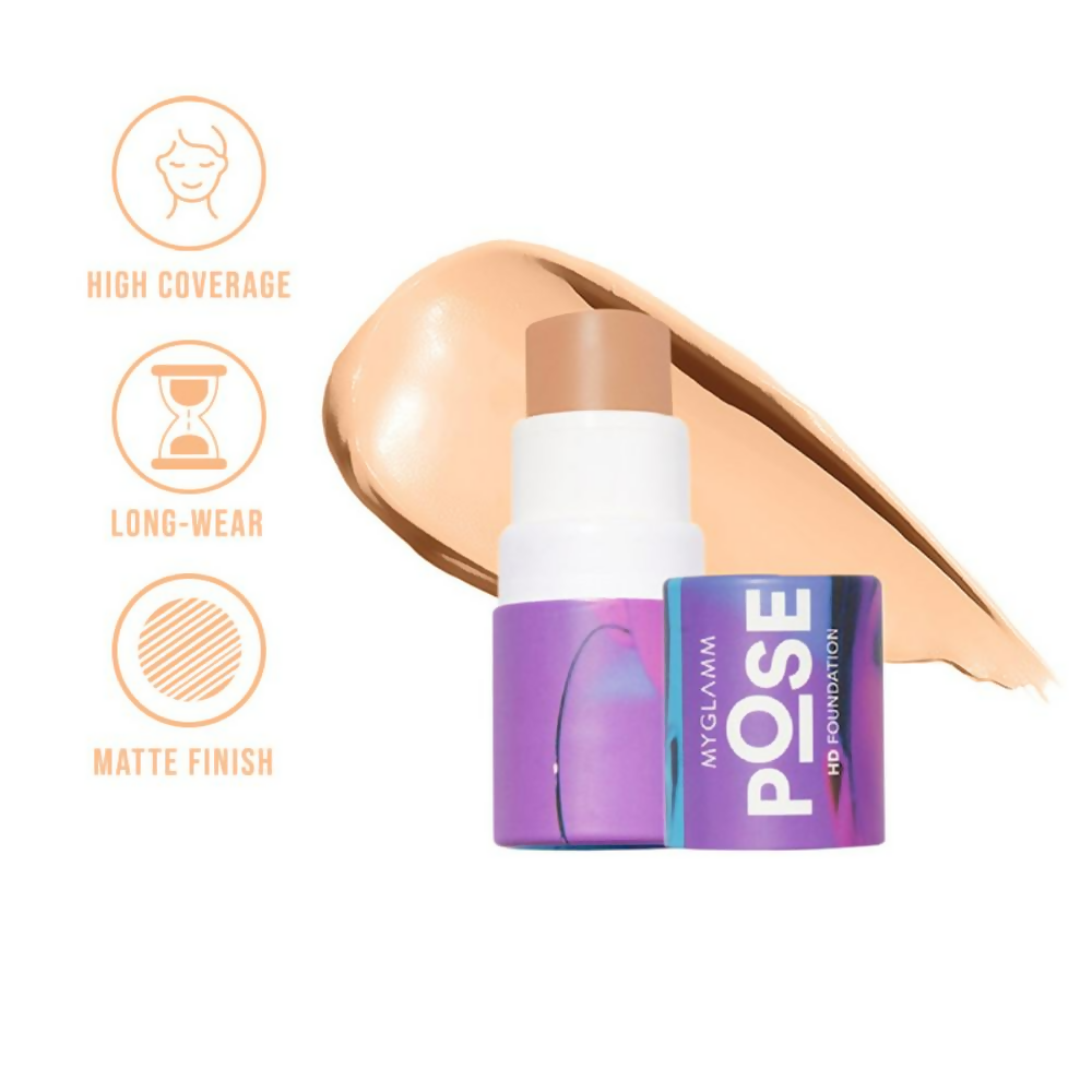 MyGlamm POSE HD Foundation Stick-Golden Honey | Grocsy