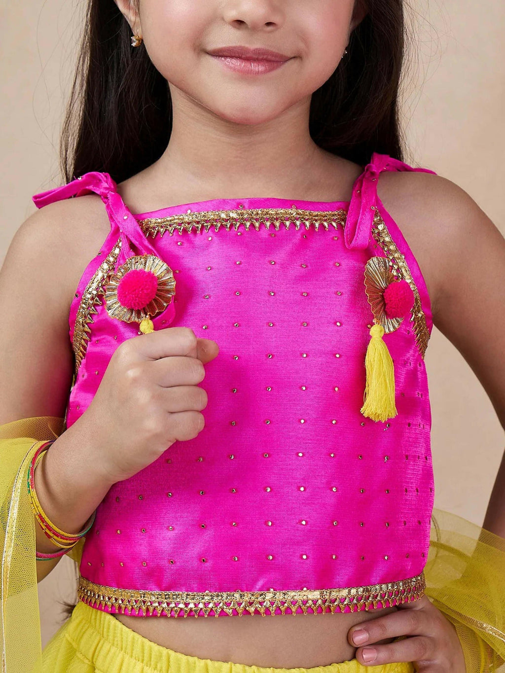 Joban Fashion Girl's Pink Color Lehenga Choli | Grocsy