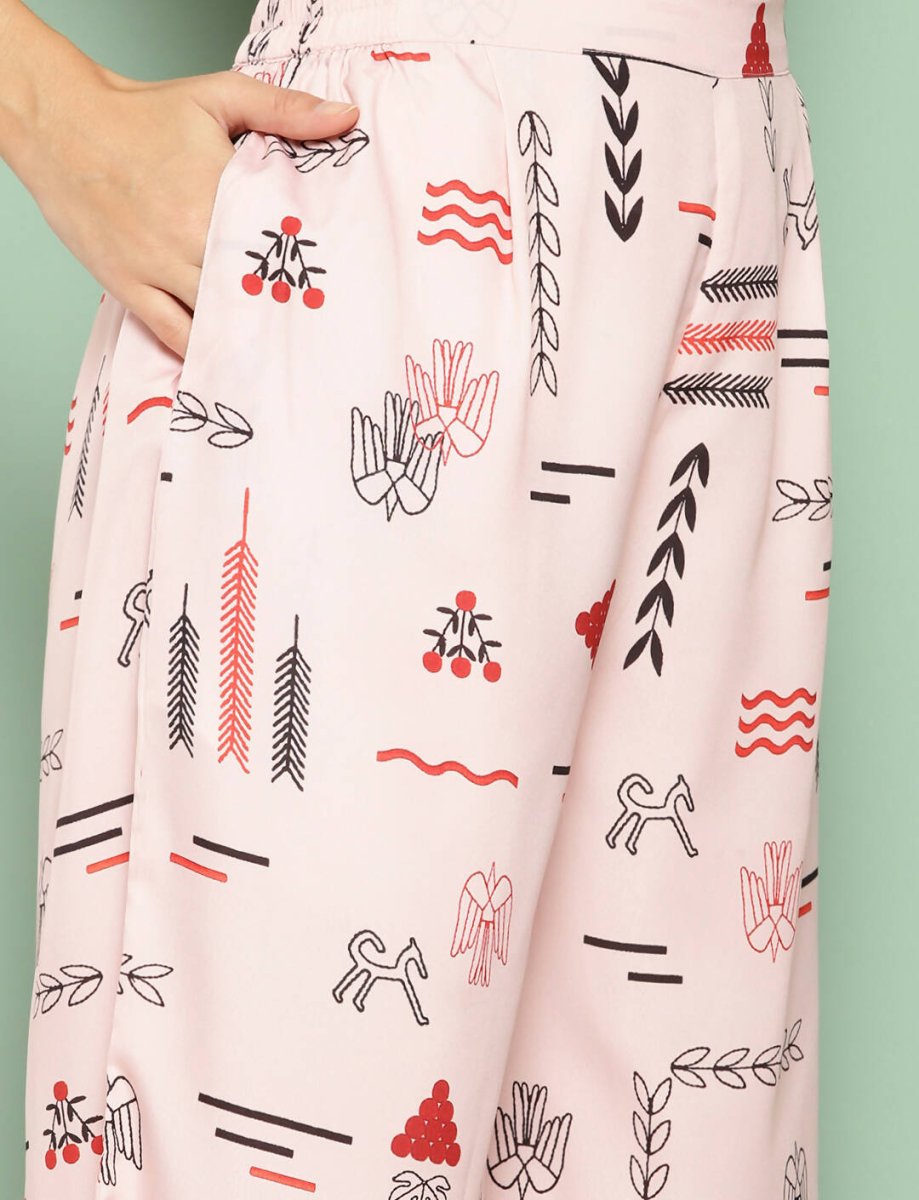Ahalyaa Women's Traditional Wear Co-ods - Peach | Grocsy