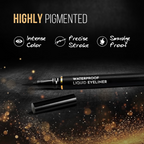Gleva Liquid Eyeliner Pen Eye Makeup Waterproof Smudge proof - Black | Grocsy