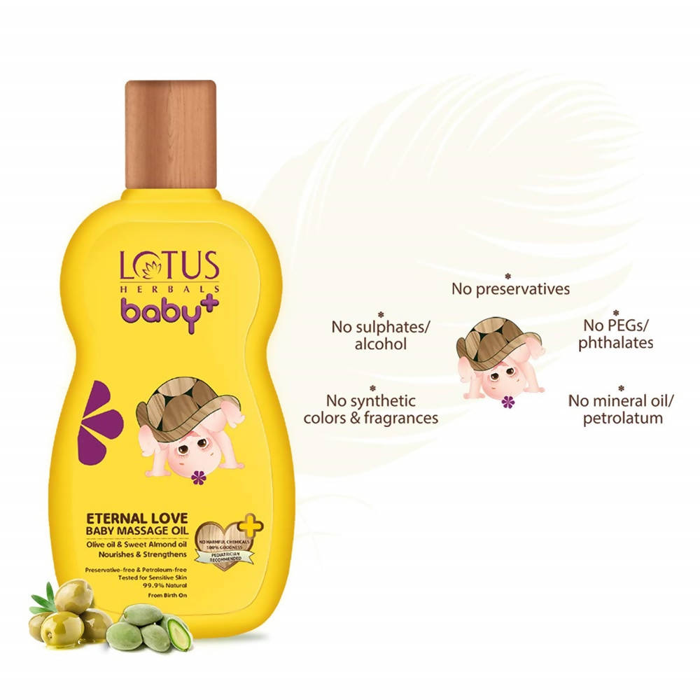 Lotus Herbals Baby+ Eternal Love Baby Massage Oil | Grocsy