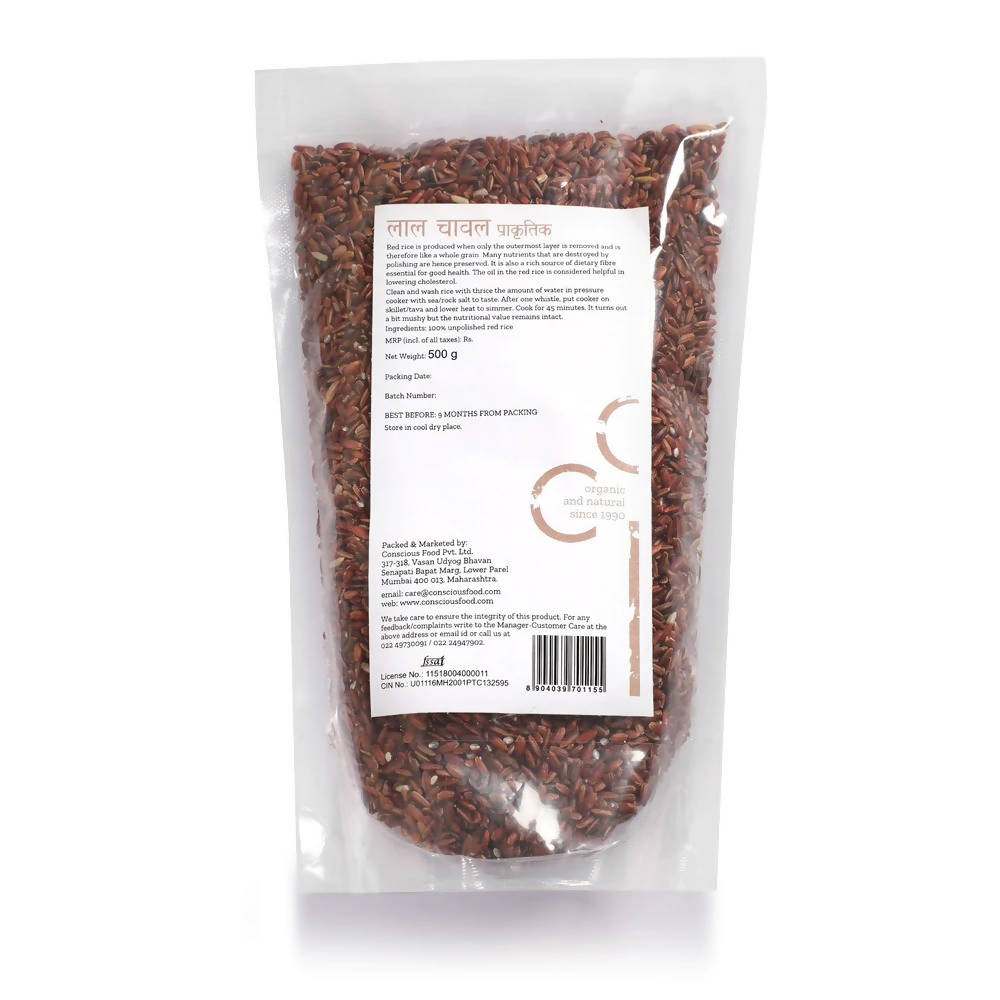 Conscious Food Natural Red Rice (Patni) | Grocsy