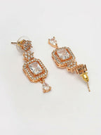 NVR Women's Gold-Polished American Diamond Studded Handcrafted Jewellery Set | Grocsy