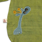 Mhyssa Tick Tock Round Neck Half Sleeve Green T-shirt With Full Length Yellow Pant Set For Kids | Grocsy