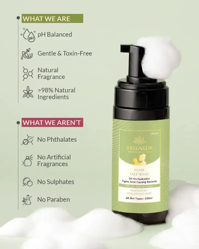 AreoVeda Foam Face Wash | Grocsy