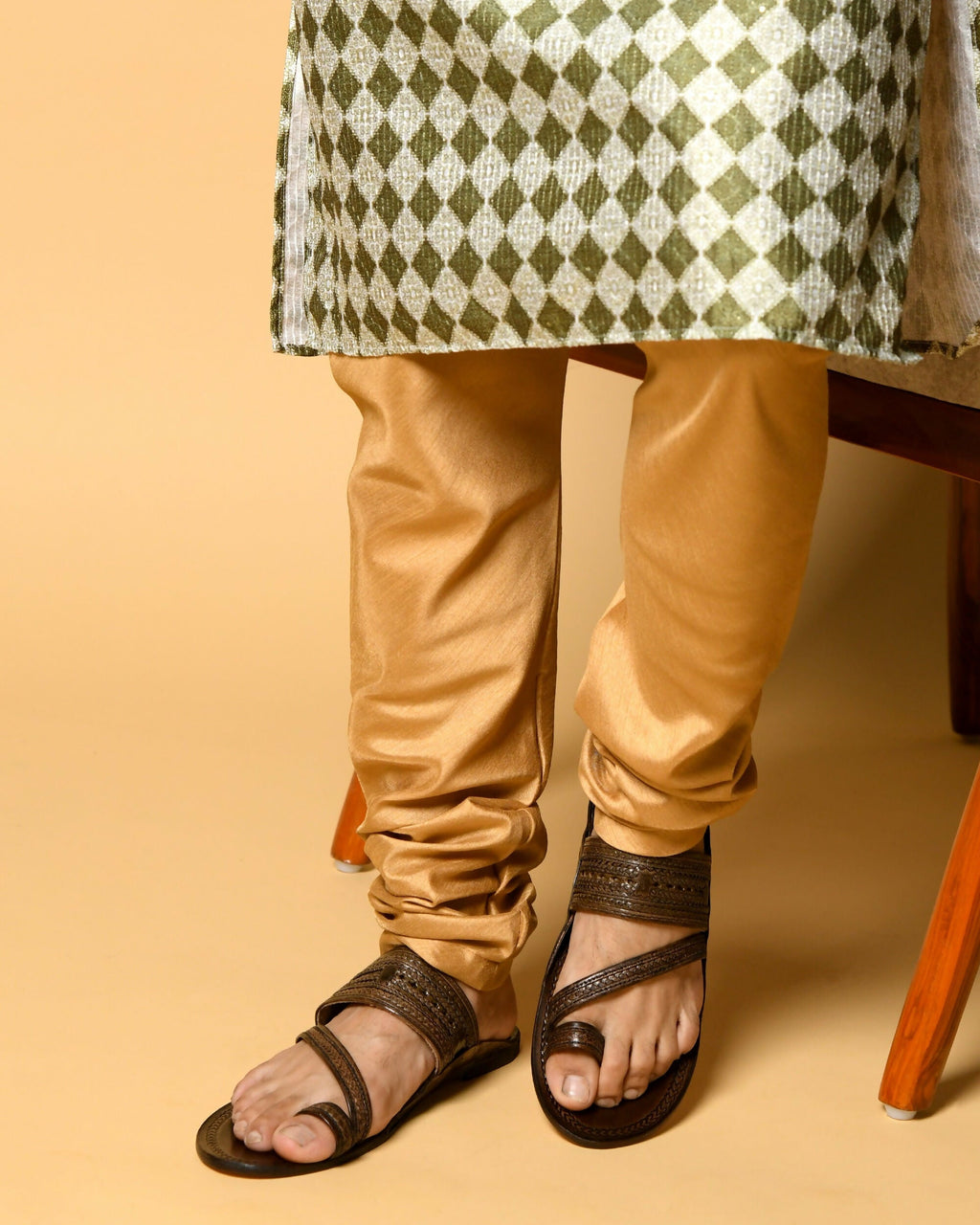 Stepsoft Men Brown Kolhapuri Leather Slippers – Ideal For Wedding & Ethnic Looks | Grocsy
