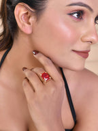 VOJ Women Gold Color stainless steel Ring | Grocsy