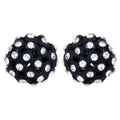Trendoo Jewelry Gold-Polished Stylish Fancy Black Studs