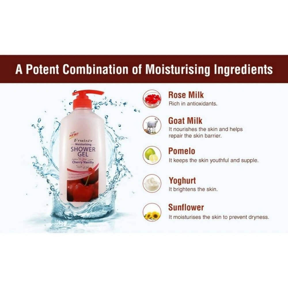 Fruiser Moisturizing Shower Gel (Cherry Vanilla) | Grocsy