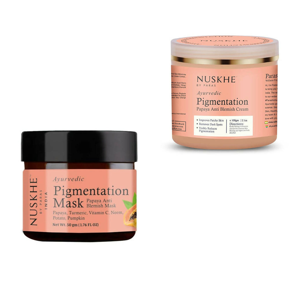 Nuskhe by Paras Papaya Pigmentation Cream And Papaya Pigmentation Mask | Grocsy