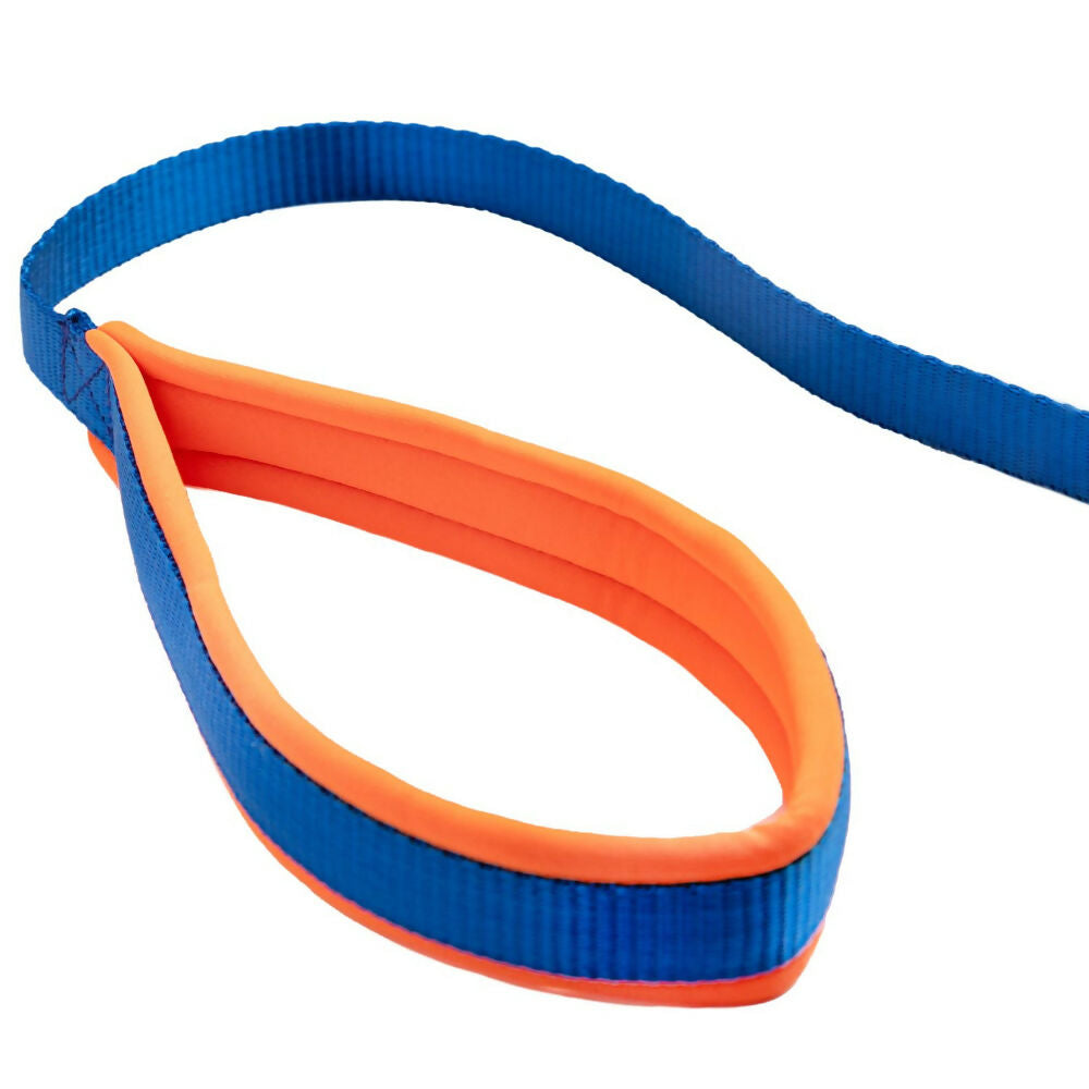 Waggety Dog Leash - Durable Blue Polyester, Length - 5Ft, Comfortable Grip, Stylish Pet Leash for Dogs | Grocsy