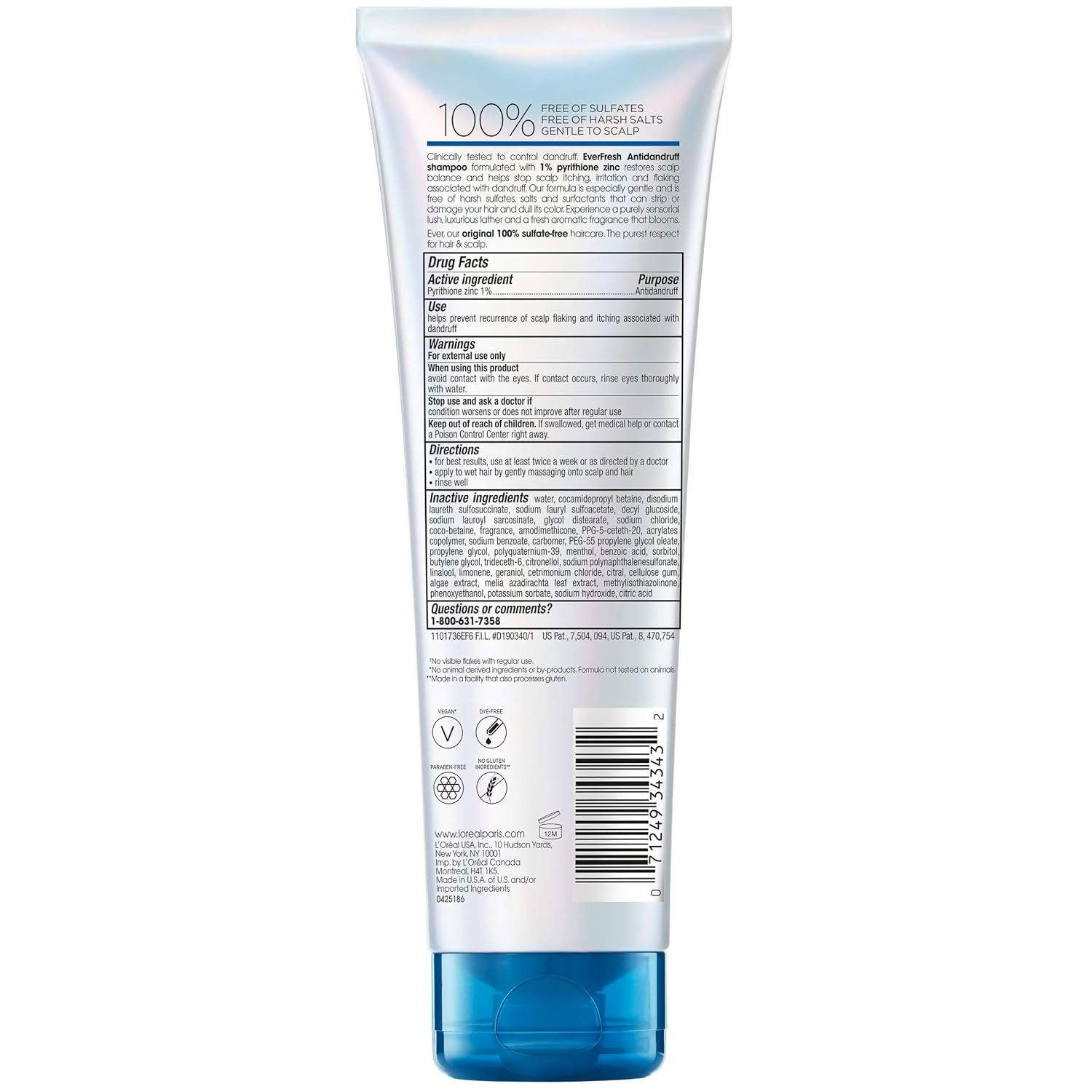 L'Oreal Paris Everfresh Antidandruff Shampoo Sulfate Free | Grocsy