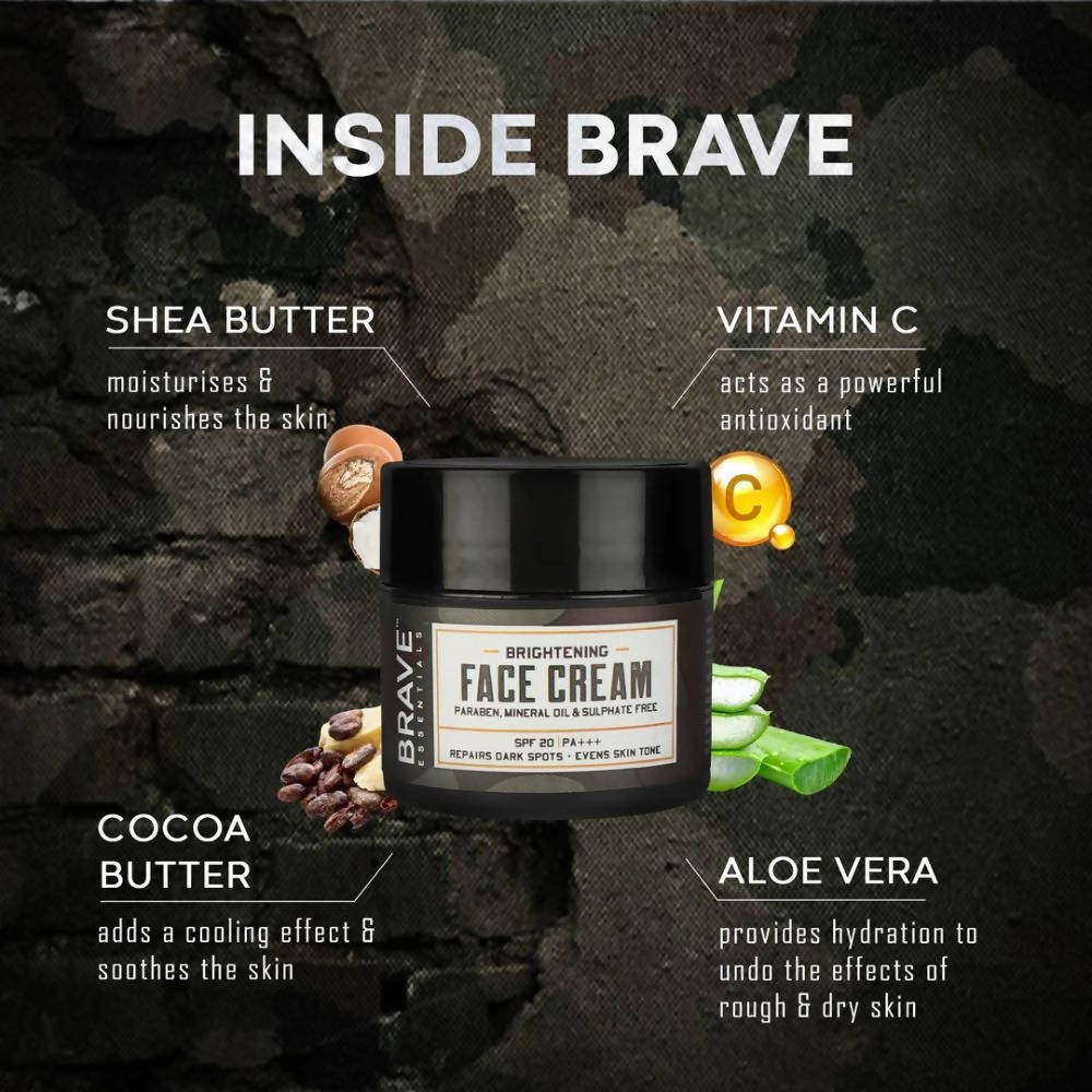 Brave Essentials Brightening Face Cream | Grocsy