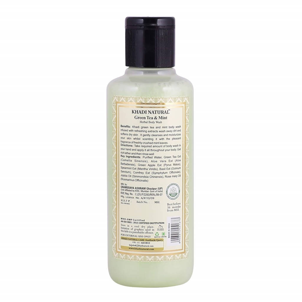 Khadi Natural Green Tea & Mint Herbal Body wash | Grocsy