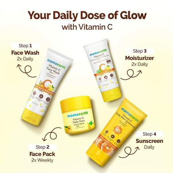 Mamaearth Vitamin C Daily Glow Face Pack with Vitamin C & Turmeric | Grocsy
